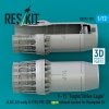 RESKIT RSU72-0301 F‑15 Eagle/Strike Eagle (A, B, C, D, E early, J) F100-PW-220 open exhaust nozzles for Hasegawa kit (3D Printed) (1/72)